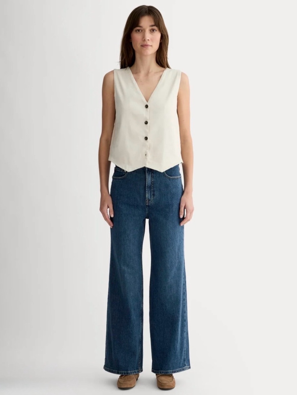 Everlane Way High Sailor Jean Organic Cotton 26 crop